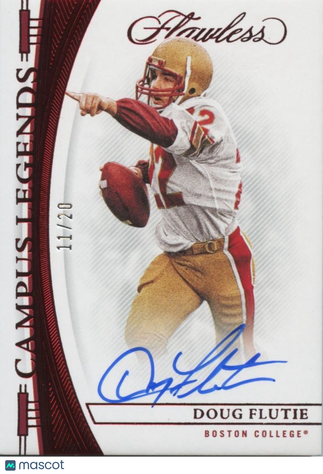 Doug Flutie 2023 Flawless Legends Red Auto Autograph Boston College 11/20