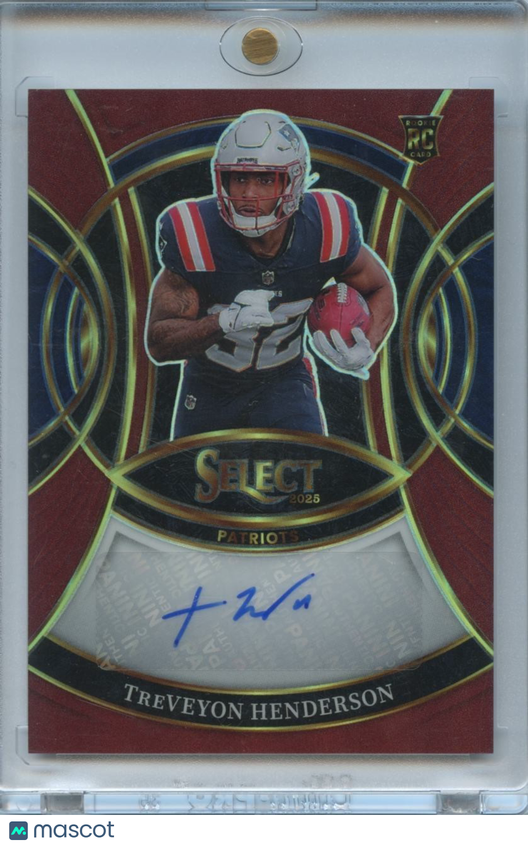 Treveyon Henderson 2025 Select Auto Autograph RC Rookie Patriots 37/75