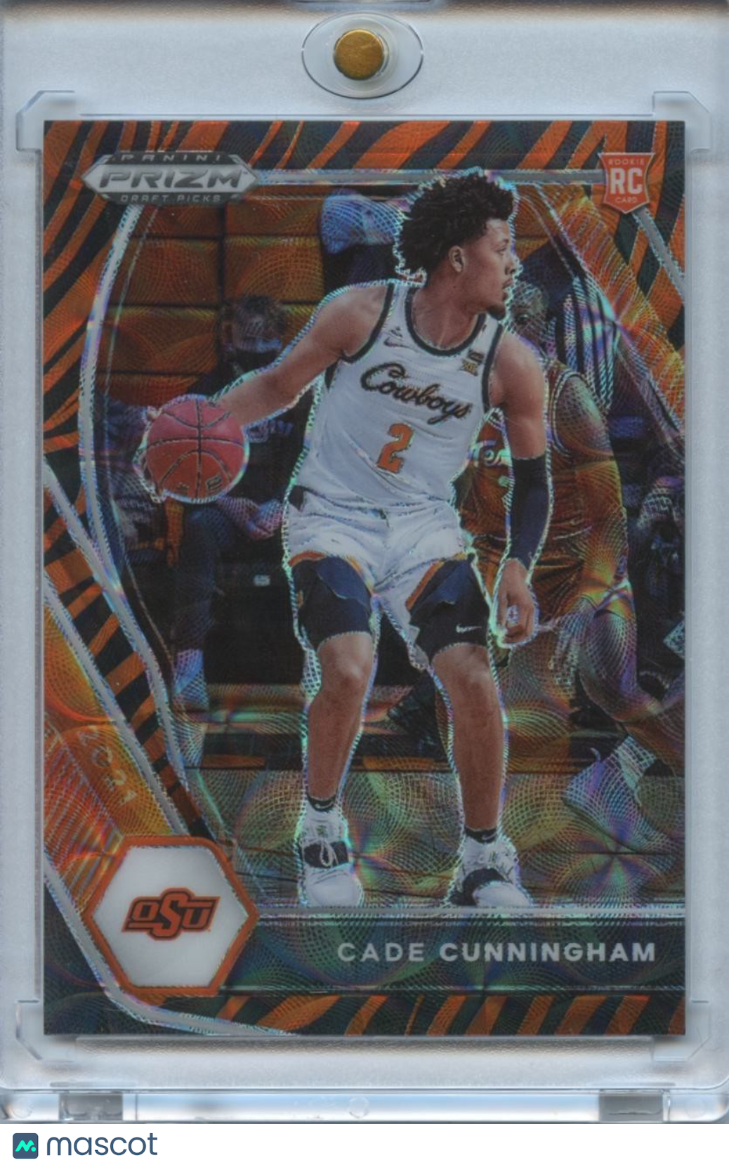 Cade Cunningham 2021-22 Prizm Draft Tiger Prizm SSP Rookie RC OSU Pistons