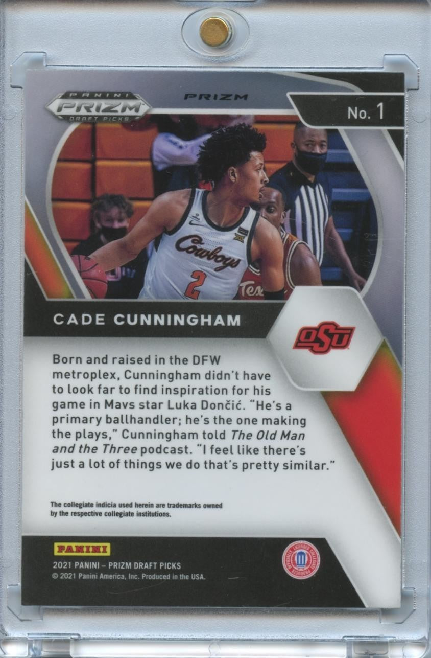 Cade Cunningham 2021-22 Prizm Draft Tiger Prizm SSP Rookie RC OSU Pistons