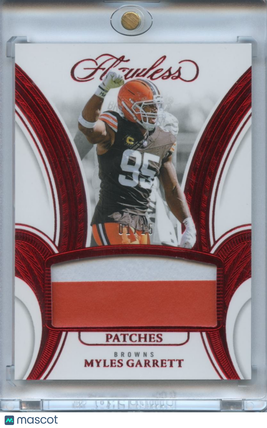 Myles Garrett 2025 Flawless 2 Color Jersey Patch Cleveland Browns 1/15