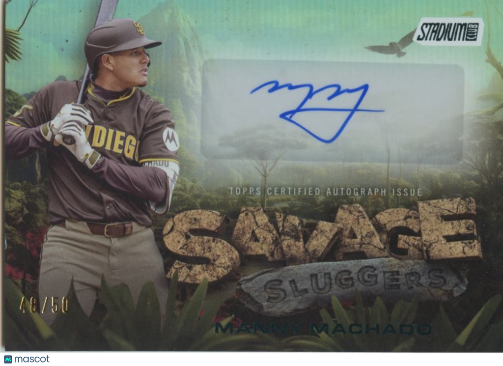Manny Machado 2025 Stadium Club Savage Slugger Auto Autograph Padres 48/50