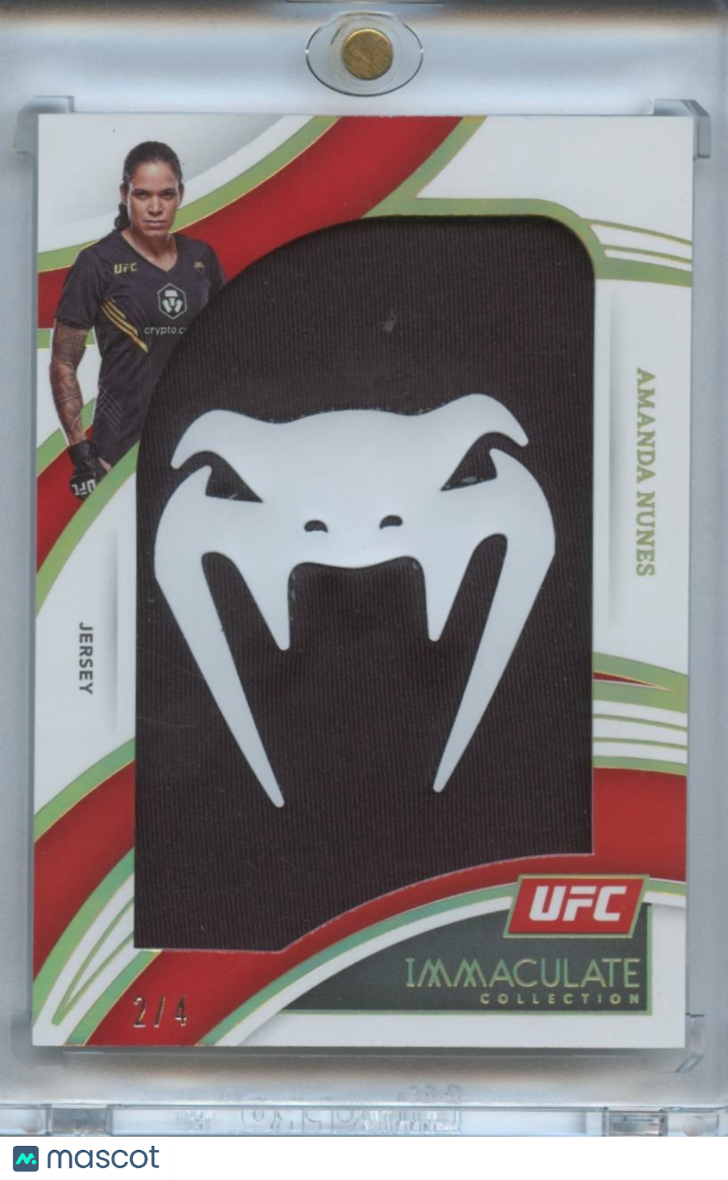 Amanda Nunes 2022 Immaculate LOGO Patch Relic UFC MMA 2/4