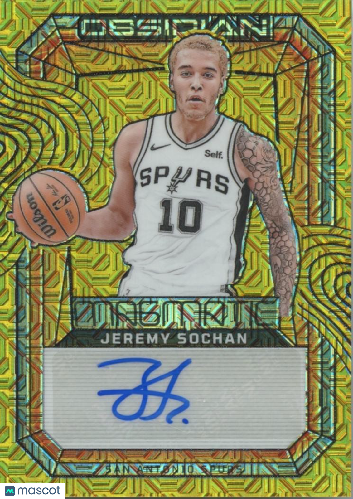 Jeremy Sochan 2023-24 Obsidian GOLD Auto Autograph San Antonio Spurs 4/10