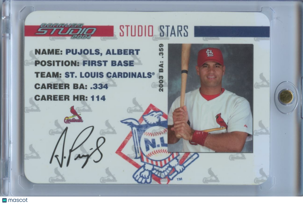 Albert Pujols 2004 Donruss Studio Stars Platinum St. Louis Cardinals 1/25
