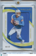Justin Herbert 2024 Immaculate NIKE SWOOSH LOGO Patch Los Angeles Chargers 8/10