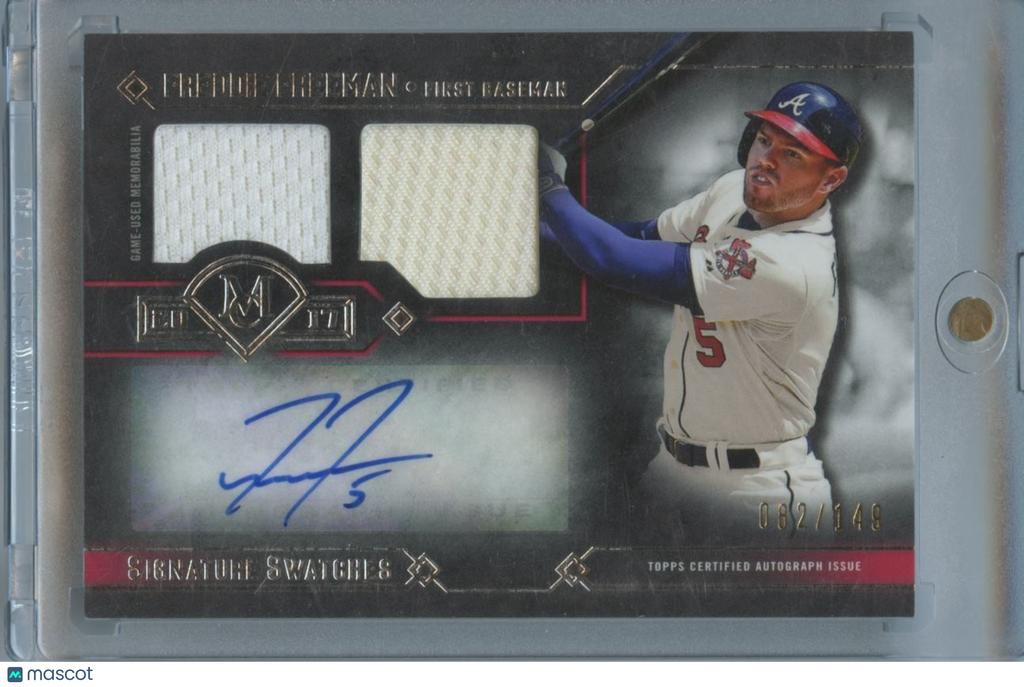 Freddie Freeman 2017 Museum Collection Auto Autograph GW Patch Braves 82/149