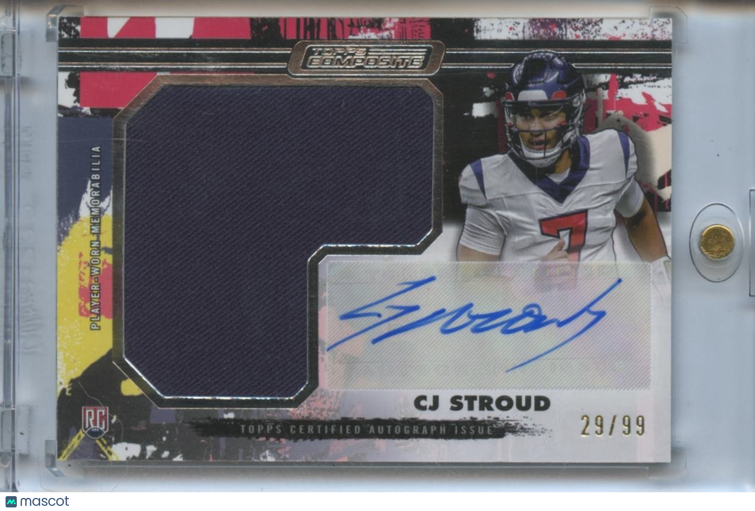 CJ Stroud 2024 Topps Composite Auto Autograph Patch RC Rookie Texans 29/99