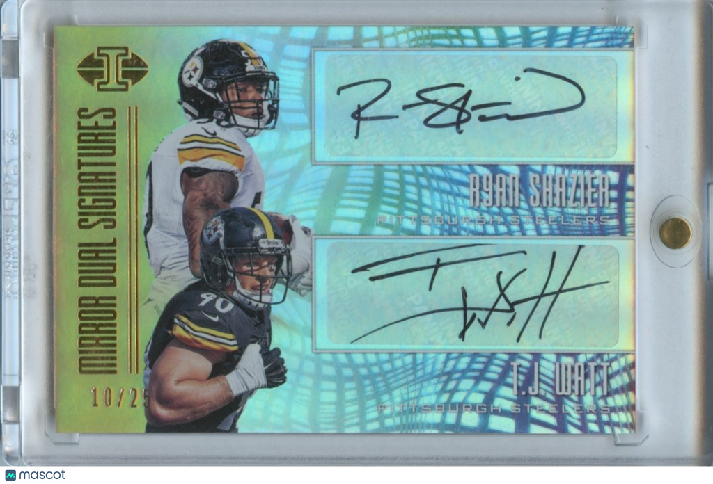 T.J. Watt / Ryan Shazier 2017 Illusions Dual Auto Autograph RC Steelers 10/25