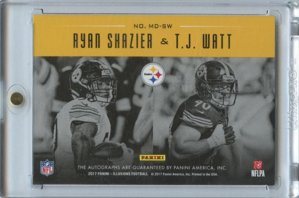 T.J. Watt / Ryan Shazier 2017 Illusions Dual Auto Autograph RC Steelers 10/25