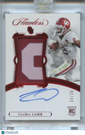 Ceedee Lamb 2020 Flawless Auto Autograph Patch RC Oklahoma Sooners 9/20