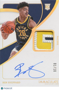 Ben Sheppard 2023-24 Immaculate Auto Autograph Patch Rookie Indiana Pacers 1/10