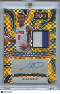 Jalen Duren 2024-25 Select GOLD Auto Autograph Game Worn Patch Pistons 2/10