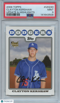 Clayton Kershaw 2008 Topps Update Rookie RC Los Angeles Dodgers #UH240 PSA 9