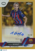 Aitana Bonmati 2023 Topps Chrome GOLD Auto Autograph FC Barcelona 35/50