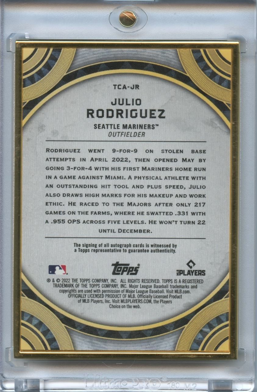 Julio Rodriguez 2022 Topps Transcendent Auto Autograph Rookie Mariners 18/20