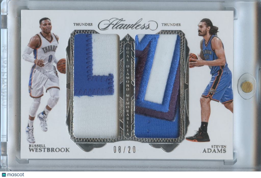 Russell Westbrook / Steven Adams 2016-17 Flawless Game Worn Patch Thunder 8/20