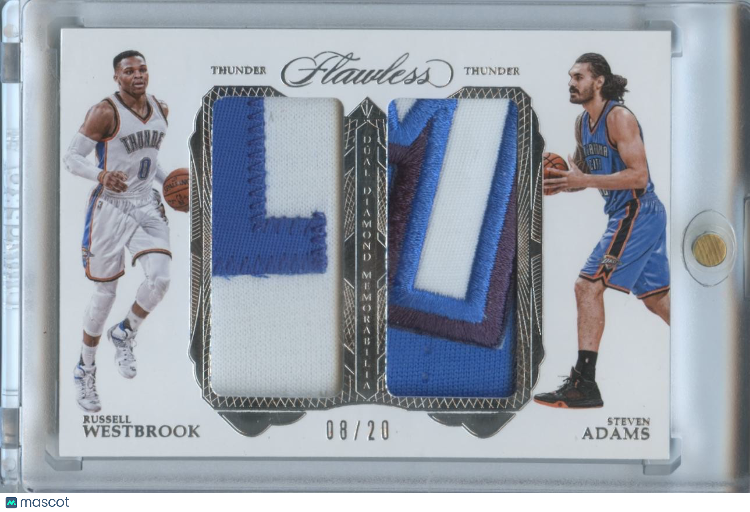 Russell Westbrook / Steven Adams 2016-17 Flawless Game Worn Patch Thunder 8/20