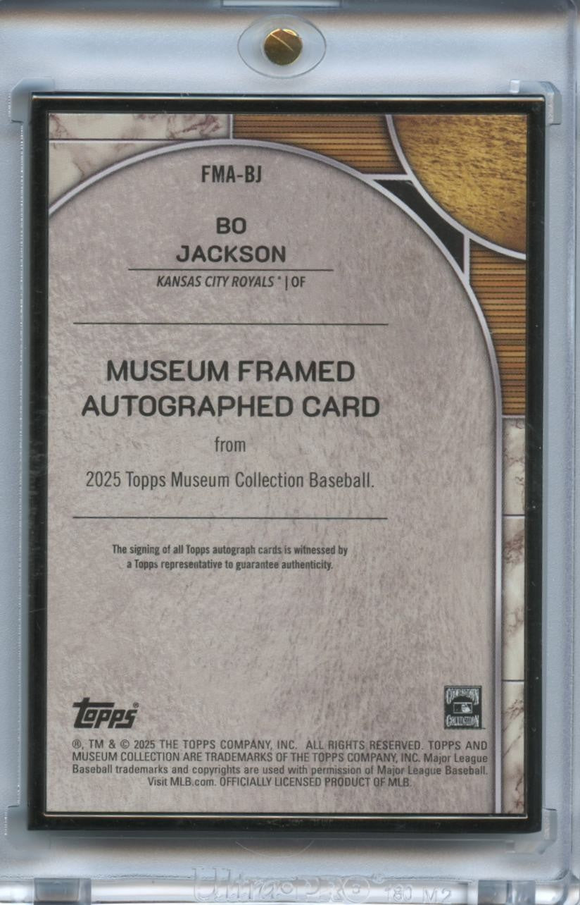 Bo Jackson 2025 Museum Collection Framed Auto Autograph Kansas City Royals 5/5