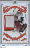 Joe Burrow 2025 National Treasures 3 Color Jersey Patch Cincinnati Bengals 31/49