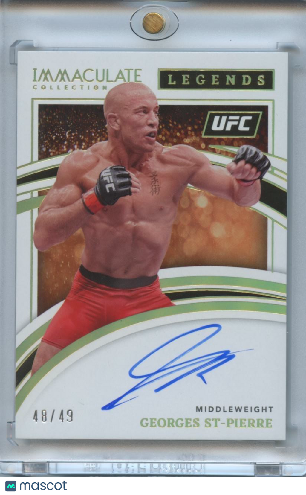 Georges St-Pierre 2022 Immaculate on card Auto Autograph UFC MMA 48/99