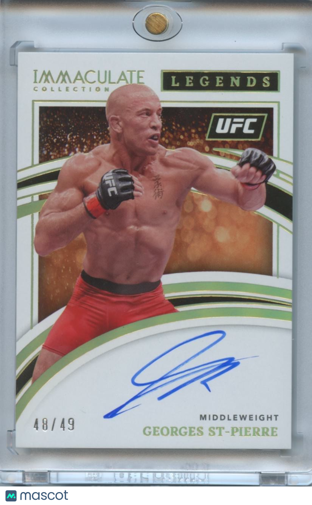 Georges St-Pierre 2022 Immaculate on card Auto Autograph UFC MMA 48/99