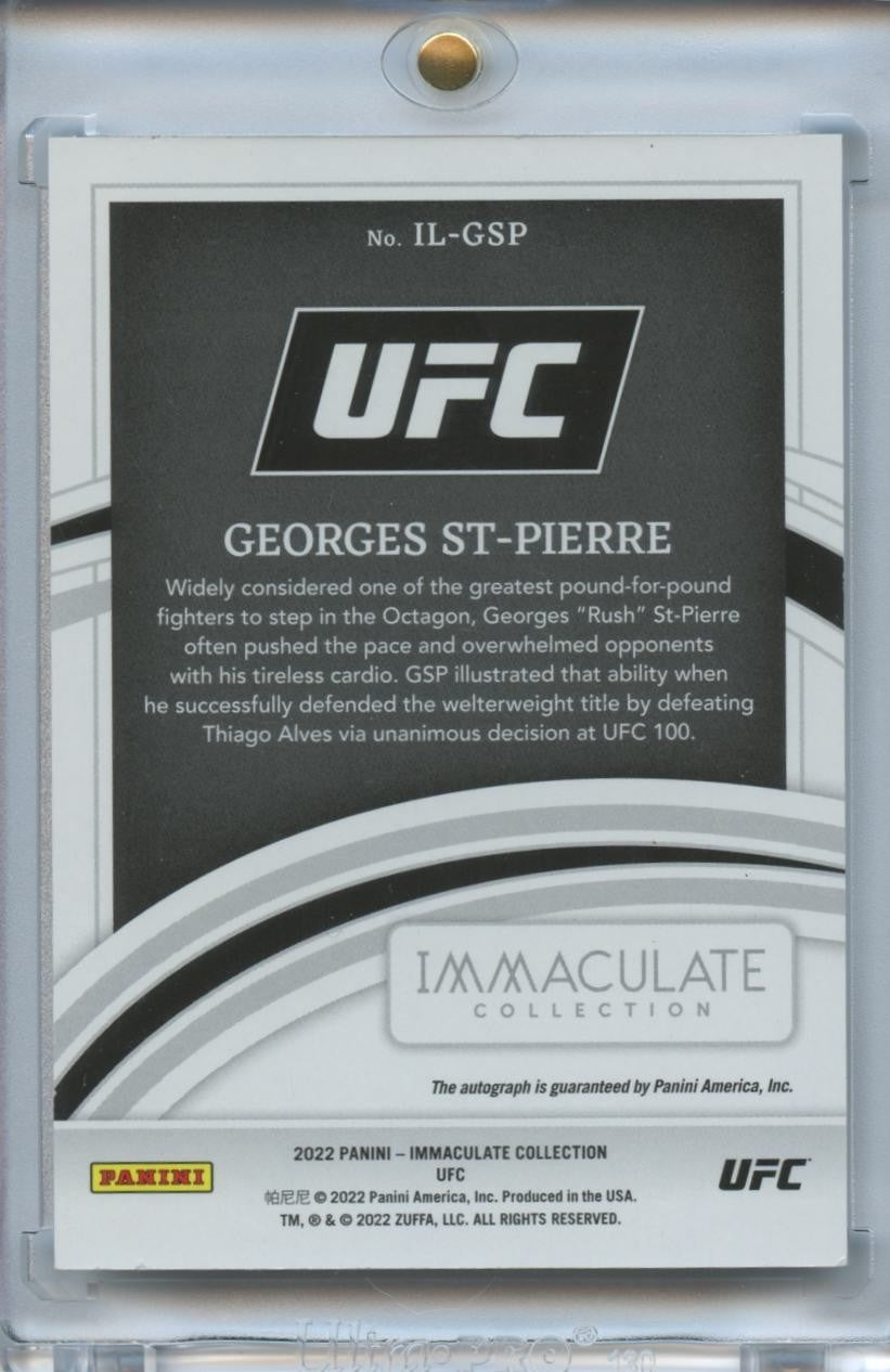Georges St-Pierre 2022 Immaculate on card Auto Autograph UFC MMA 48/99