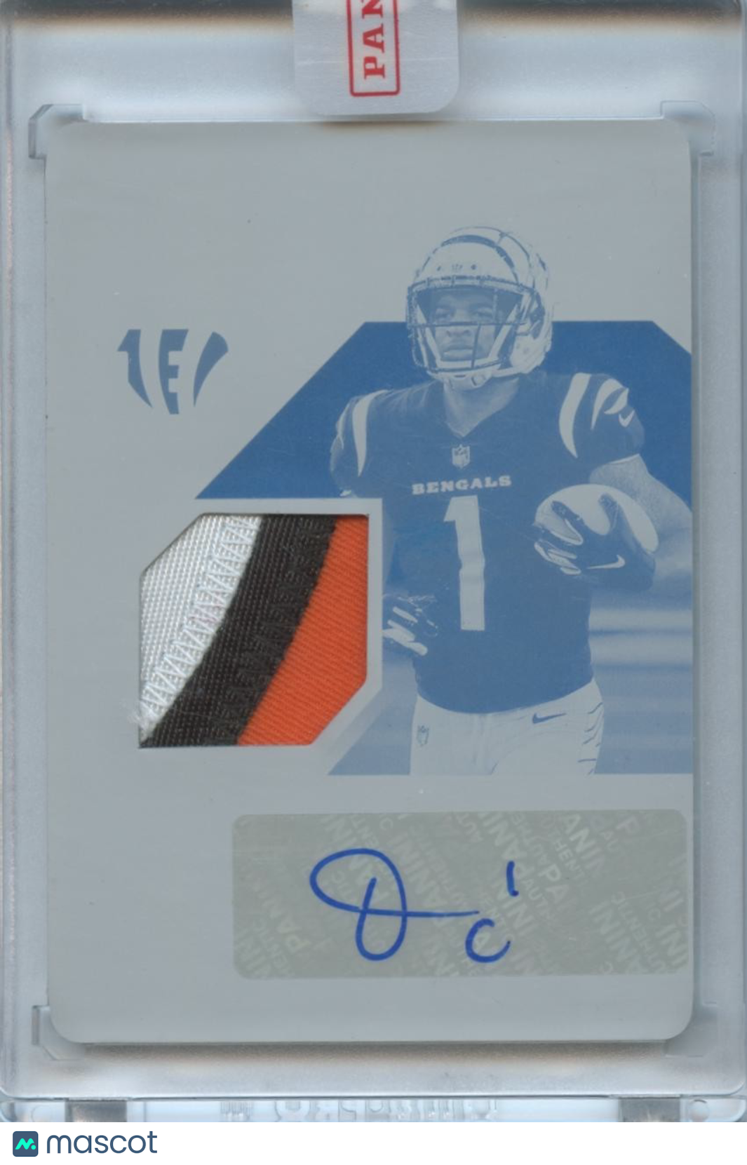 Ja'Marr Chase 2021 XR Auto Autograph Patch Printing RC Cincinnati Bengals 1/1