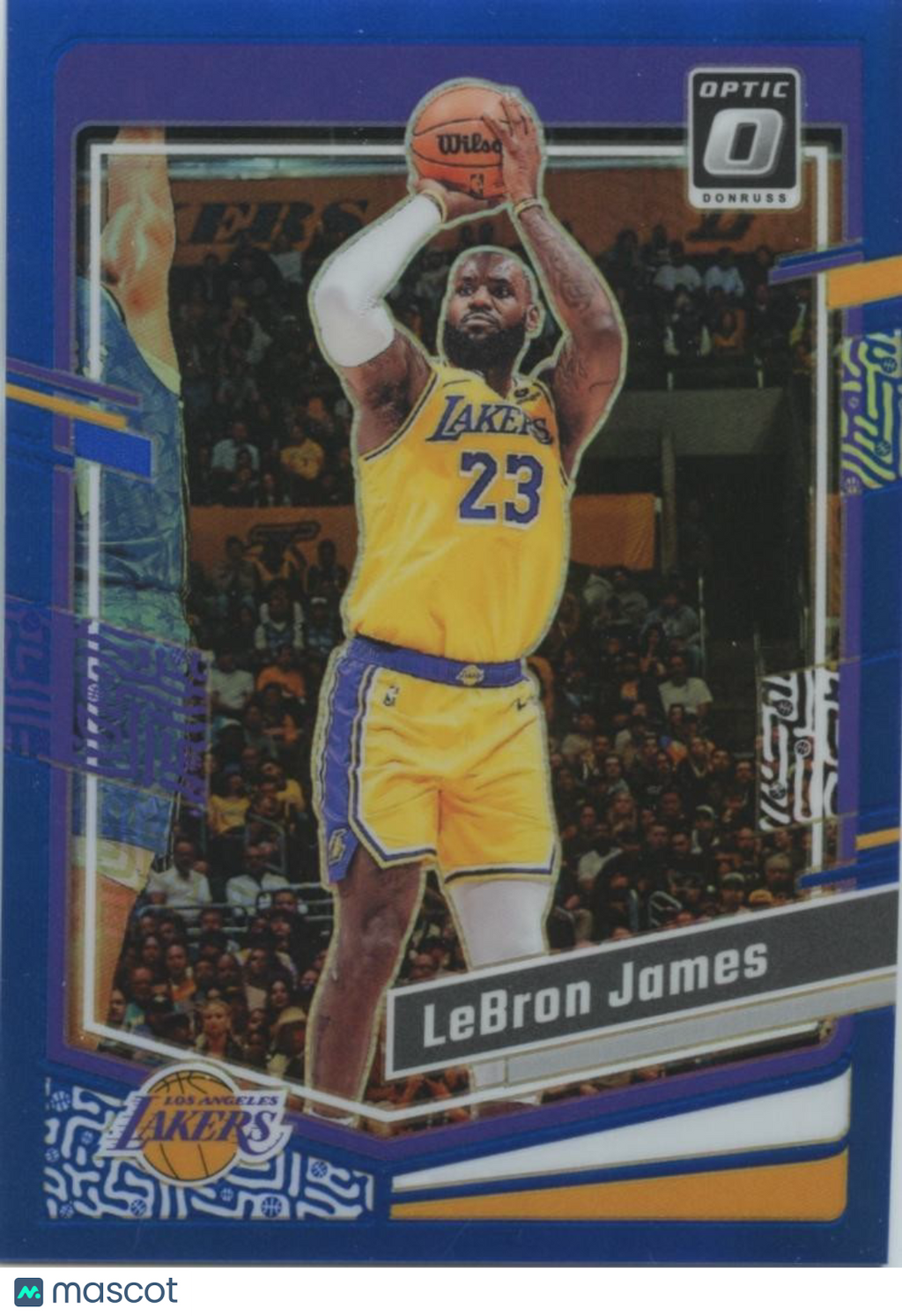 Lebron James 2023-24 Optic Blue Prizm Los Angeles Lakers 7/49 #65