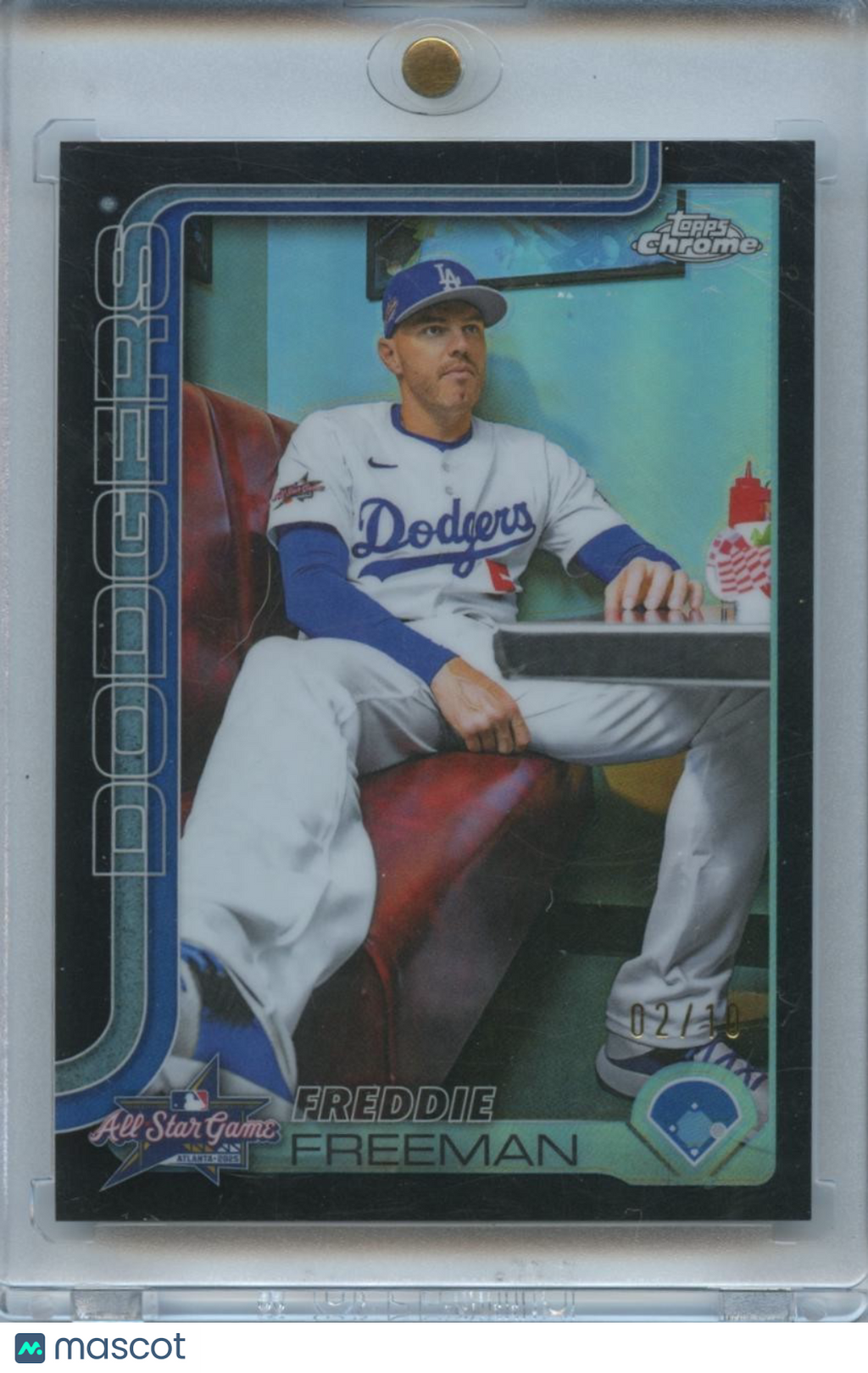 Freddie Freeman 2025 Topps Chrome Variation Black Refractor SSP LA Dodgers 2/10