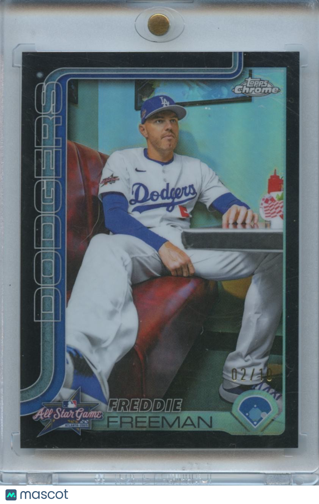 Freddie Freeman 2025 Topps Chrome Variation Black Refractor SSP LA Dodgers 2/10