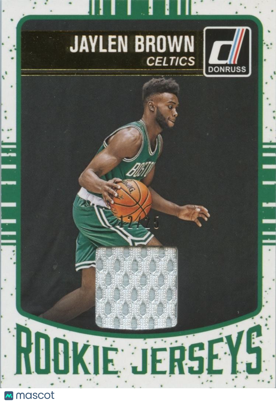 Jaylen Brown 2016-17 Donruss Jersey Patch Rookie RC GOLD Boston Celtics 12/25