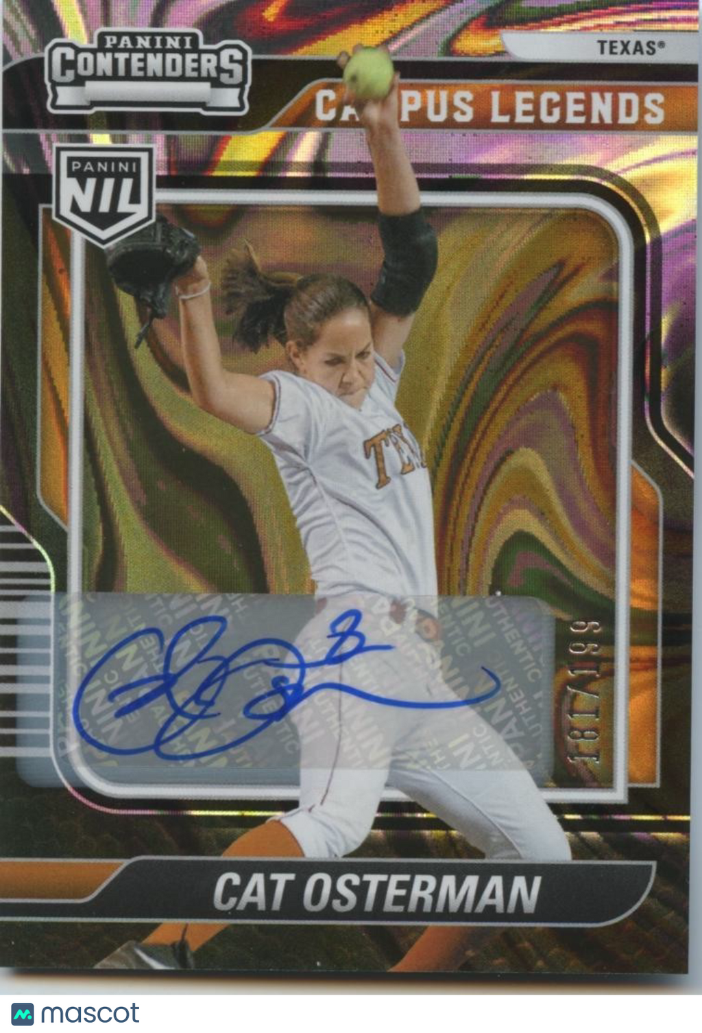 Cat Osterman 2025 Contenders Auto Autograph Texas Longhorns 181/199
