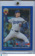 Yoshinobu Yamamoto 2026 Topps Chrome '91 Blue Refractor Los Angeles Dodgers /150