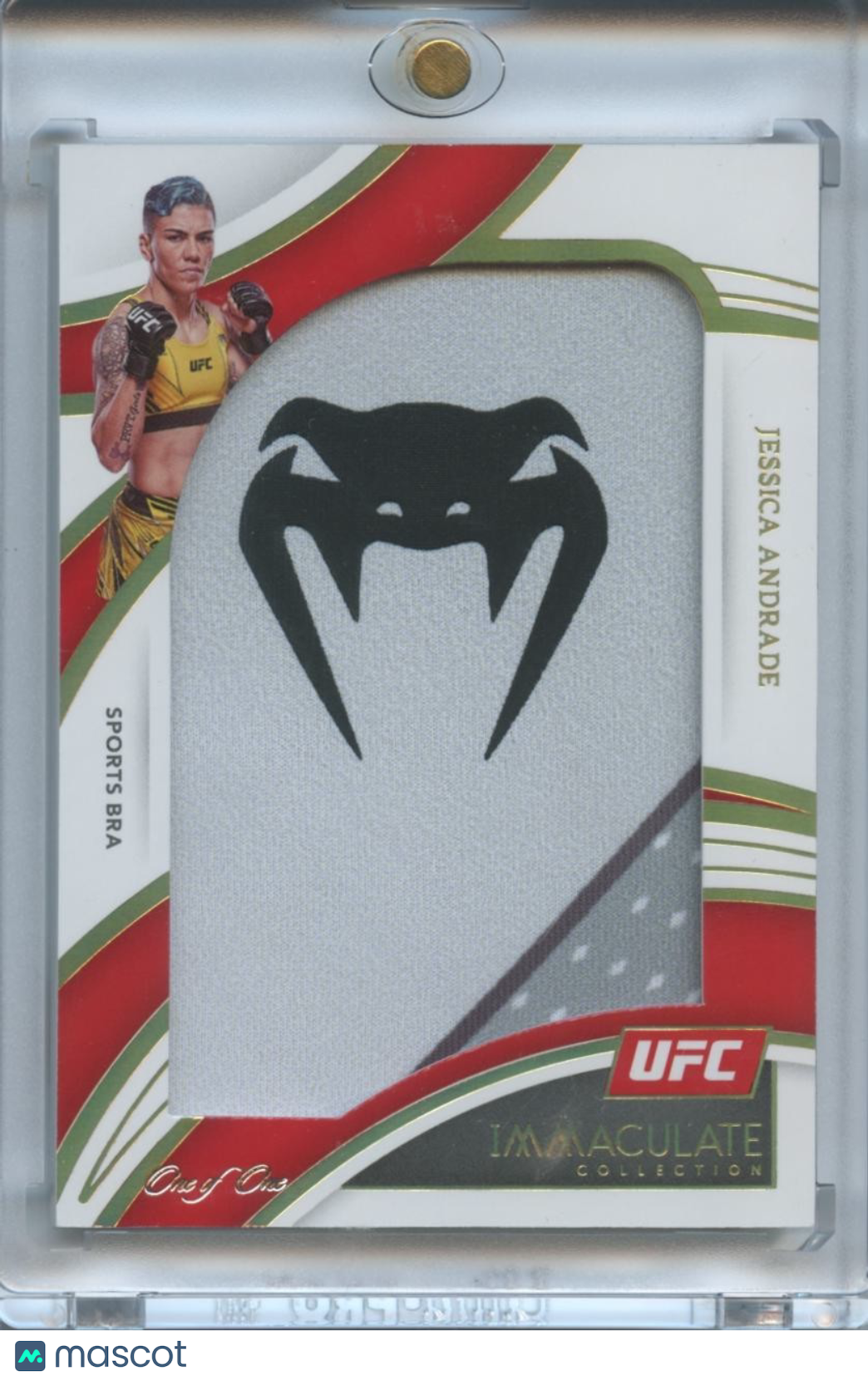 Jessica Andrade 2022 Immaculate Sports Bra LOGO Patch UFC MMA 1/1