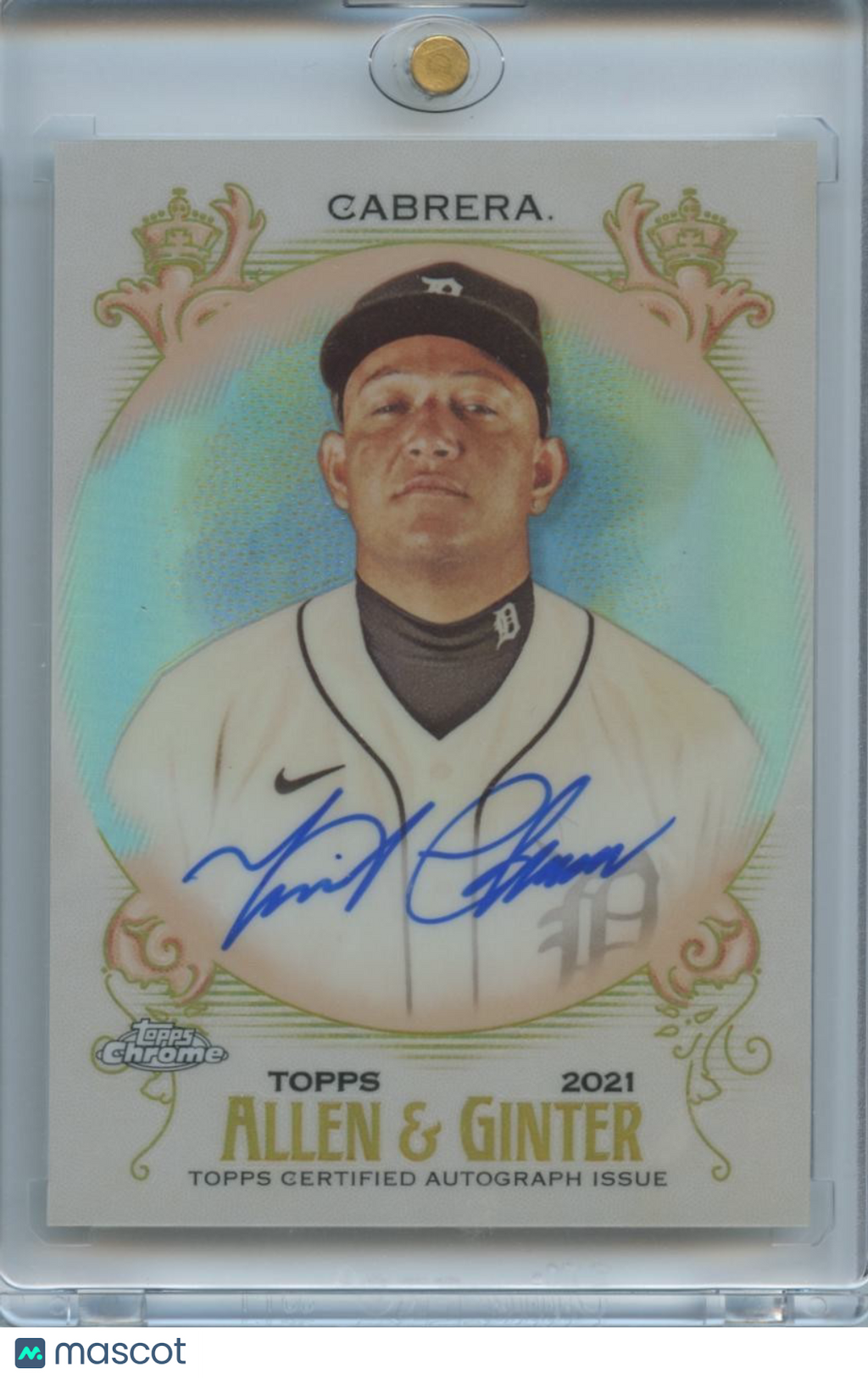 Miguel Cabrera 2021 Topps Chrome Allen & Ginter Auto Autograph Detroit Tigers