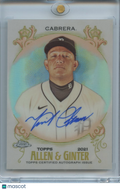 Miguel Cabrera 2021 Topps Chrome Allen & Ginter Auto Autograph Detroit Tigers