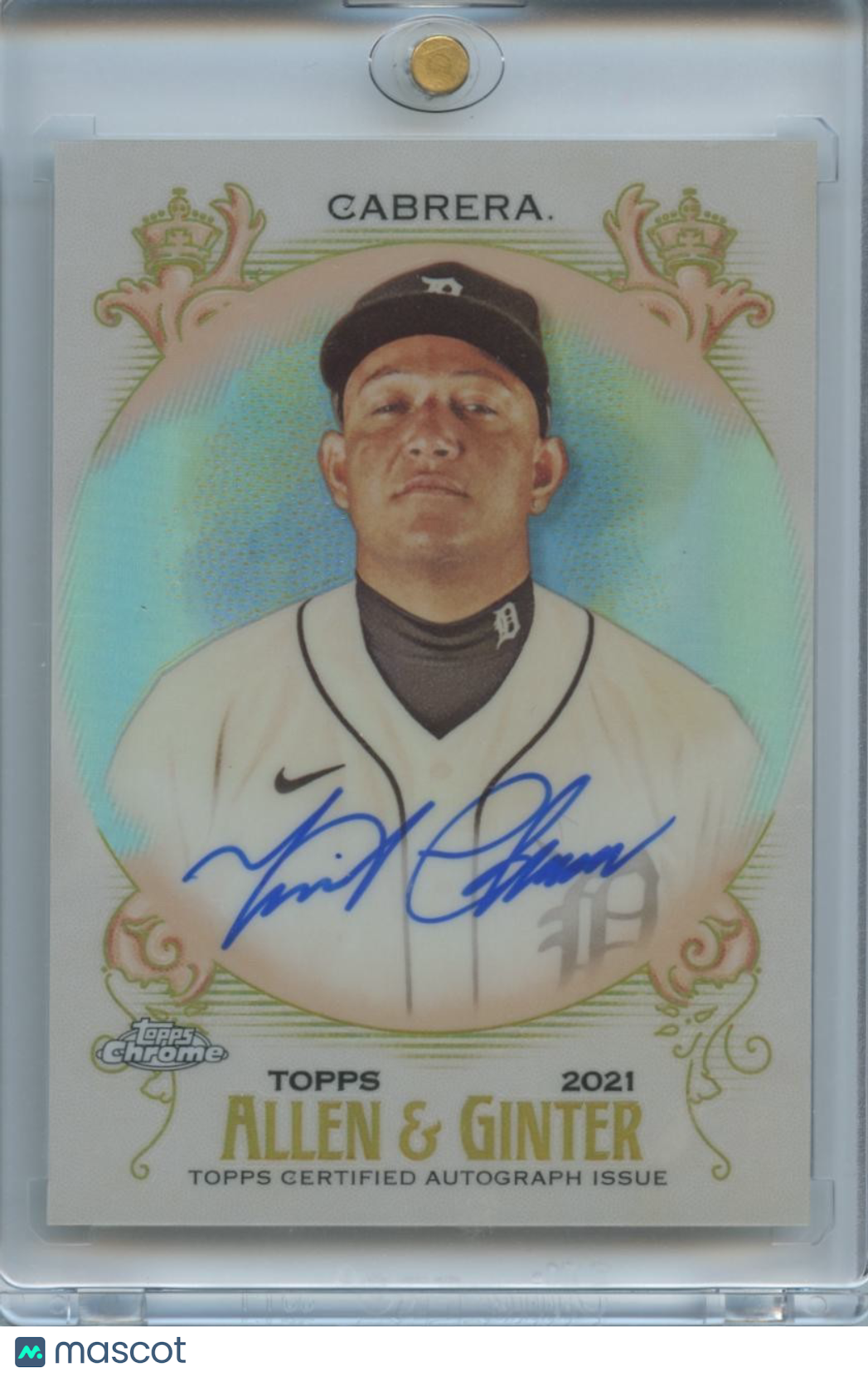 Miguel Cabrera 2021 Topps Chrome Allen & Ginter Auto Autograph Detroit Tigers