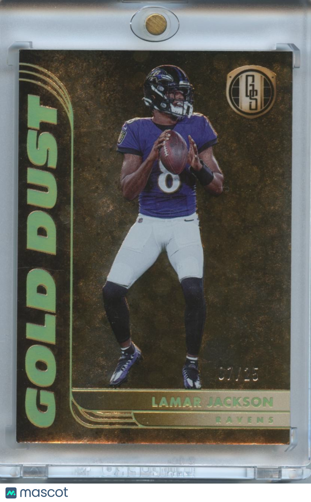Lamar Jackson 2022 Gold Standard Gold Dust Baltimore Ravens 7/25
