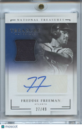 Freddie Freeman 2016 National Treasures Autograph Game Worn Patch Braves 27/49