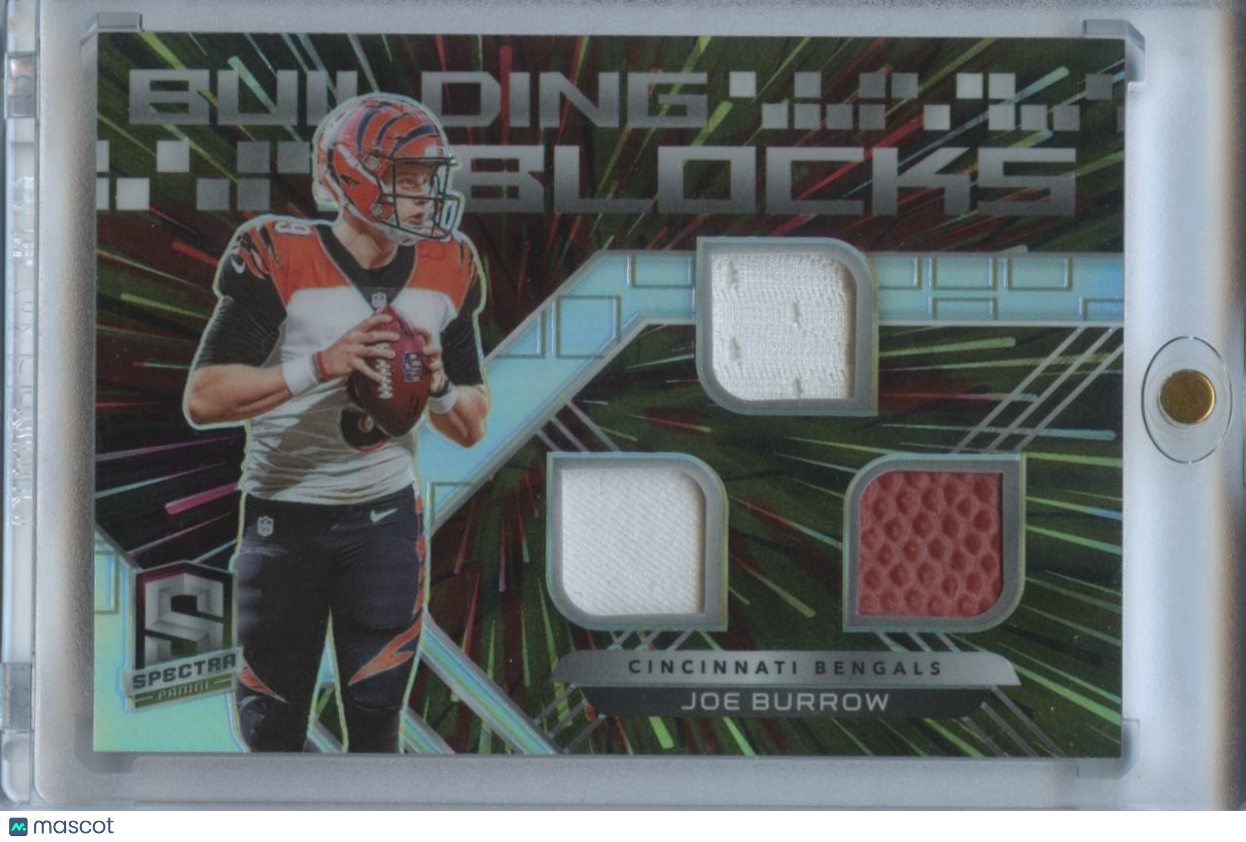 Joe Burrow 2020 Spectra Triple Jersey Patch Ball Rookie RC Bengals 11/75