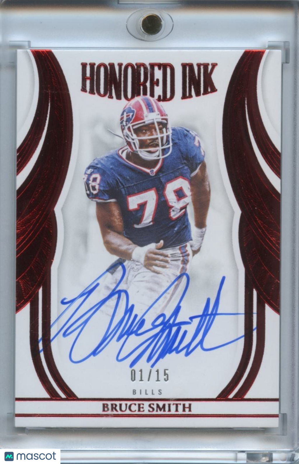 Bruce Smith 2025 Flawless on Card Auto Autograph Buffalo Bills 1/15
