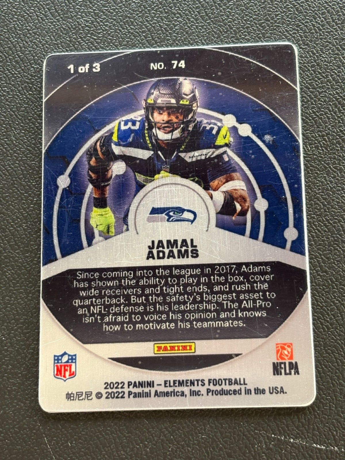Jamal Adams 2022 Elements Lithium SSP SHORTPRINT Seattle Seahawks 1/3