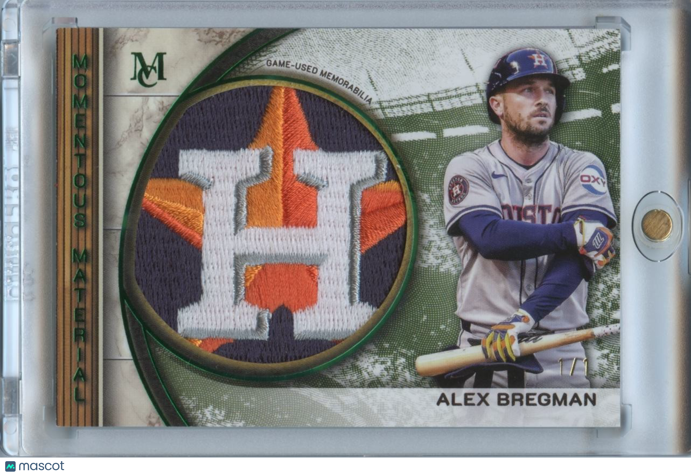 Alex Bregman 2025 Museum Collection Game Worn LOGO Patch Houston Astros 1/1