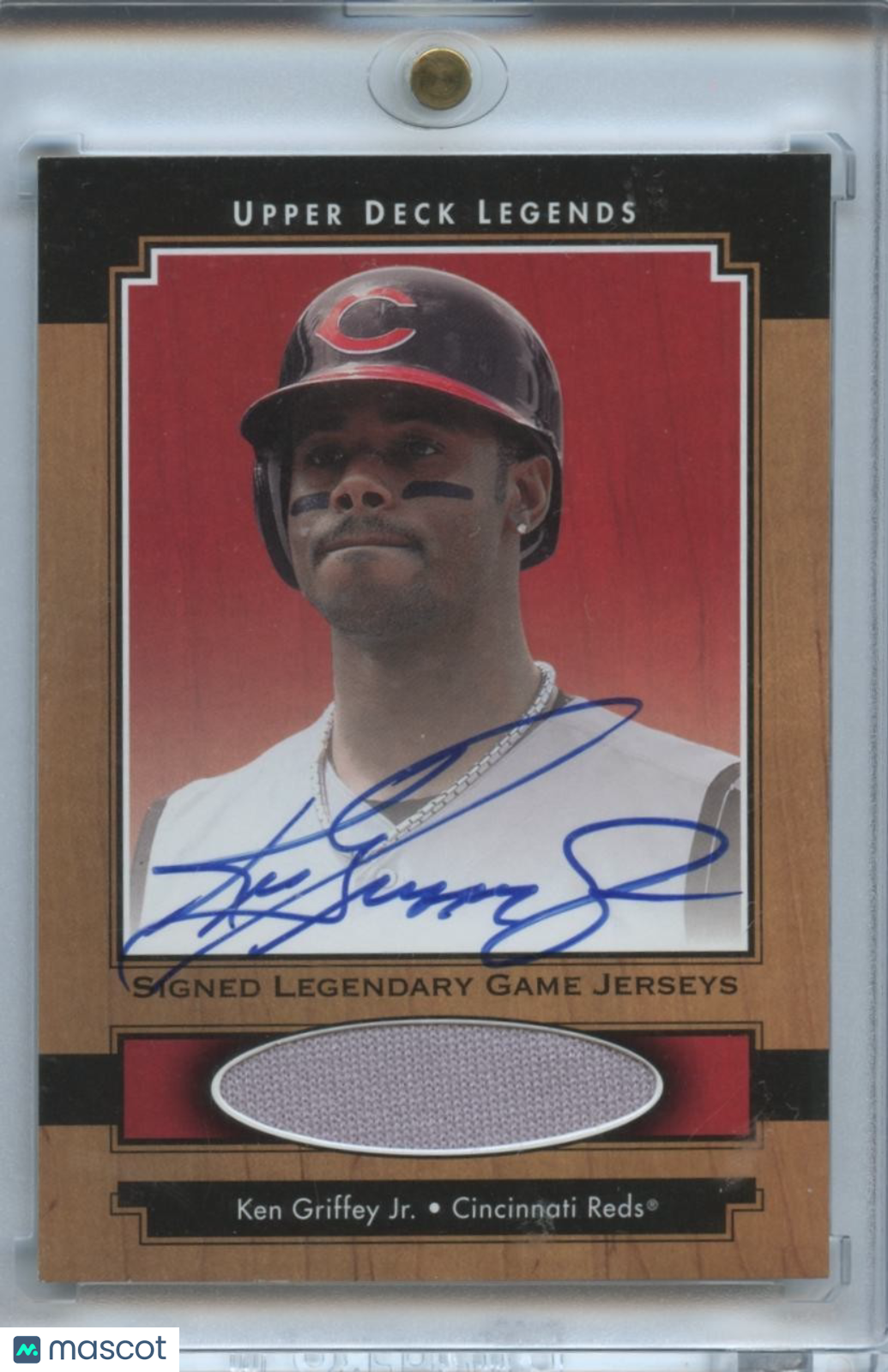 Ken Griffey Jr. 2001 Upper Deck Legends Auto Autograph Game Worn Patch Reds