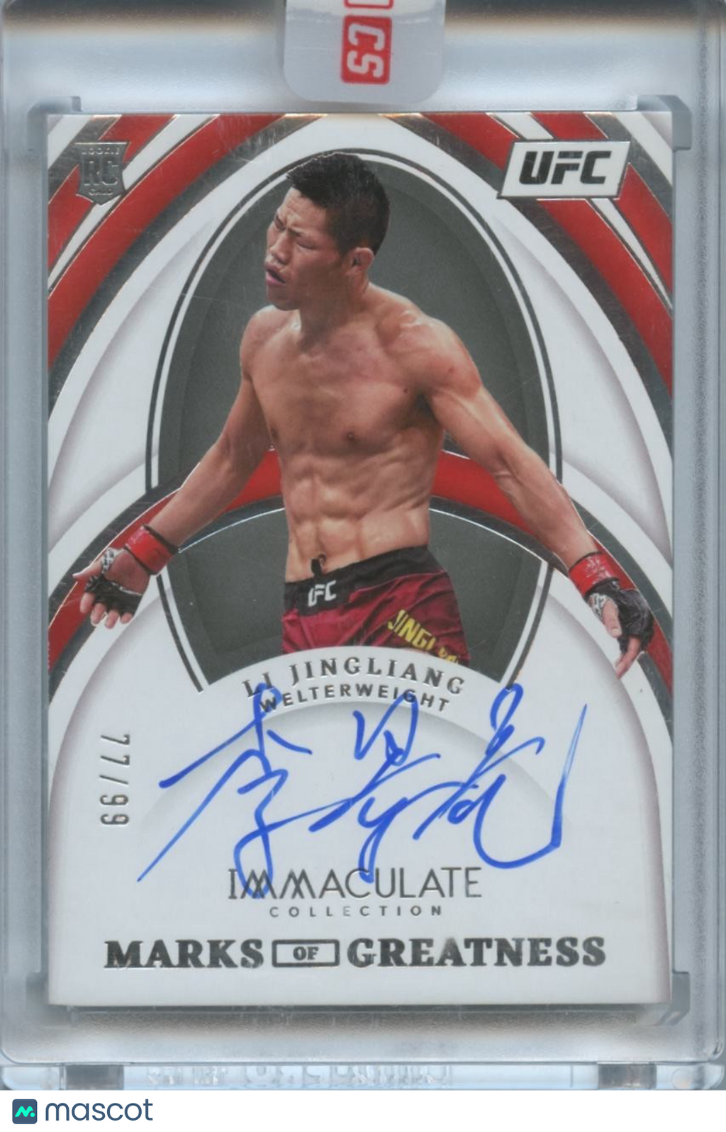 Li JingLiang 2022 Immaculate Marks of Greatness Auto Autograph RC Rookie UFC MMA