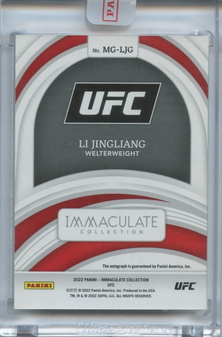 Li JingLiang 2022 Immaculate Marks of Greatness Auto Autograph RC Rookie UFC MMA