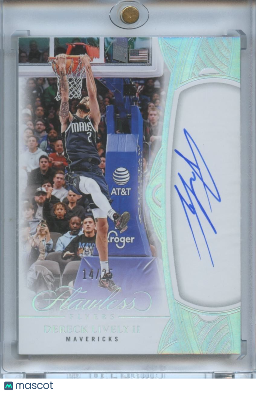 Dereck Lively II 2024-25 Flawless Auto Autograph Dallas Mavericks 14/25