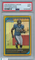 Marcedes Lewis 2006 Bowman Chrome GOLD Refractor Rookie RC 4/50 PSA 9