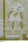 Chykie Brown 2011 Upper Deck Yellow Printing Plate Rookie Texas Longhorns 1/1